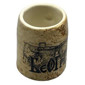 German mature stein 11 exopauuja brown glass bumpy handle 3" READ